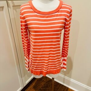 EUC: Express, Orange and White Striped Sweater, Size M